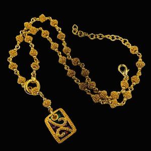 Vintage Anne Klein Red & Green Necklace